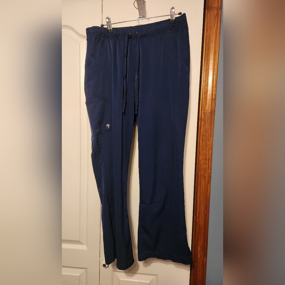 Healing Hands Navy Blue Womens Large Petite Scrub Pants